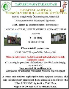 Lomtalants, veszlyeshulladk gyjts 2016.